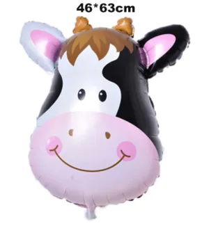 25"x18" Cow Head, Foil Balloon, Flat