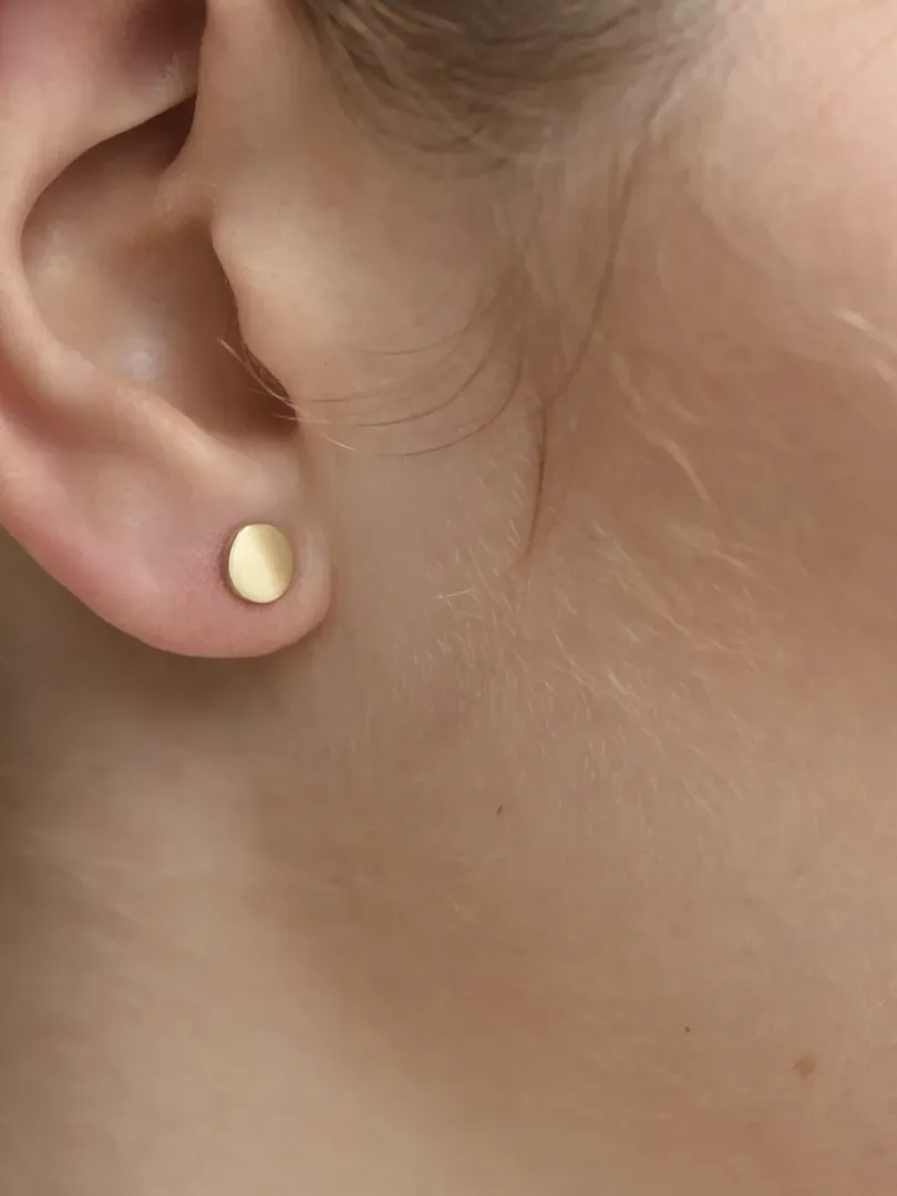 4 Sculptural Studs - Brass