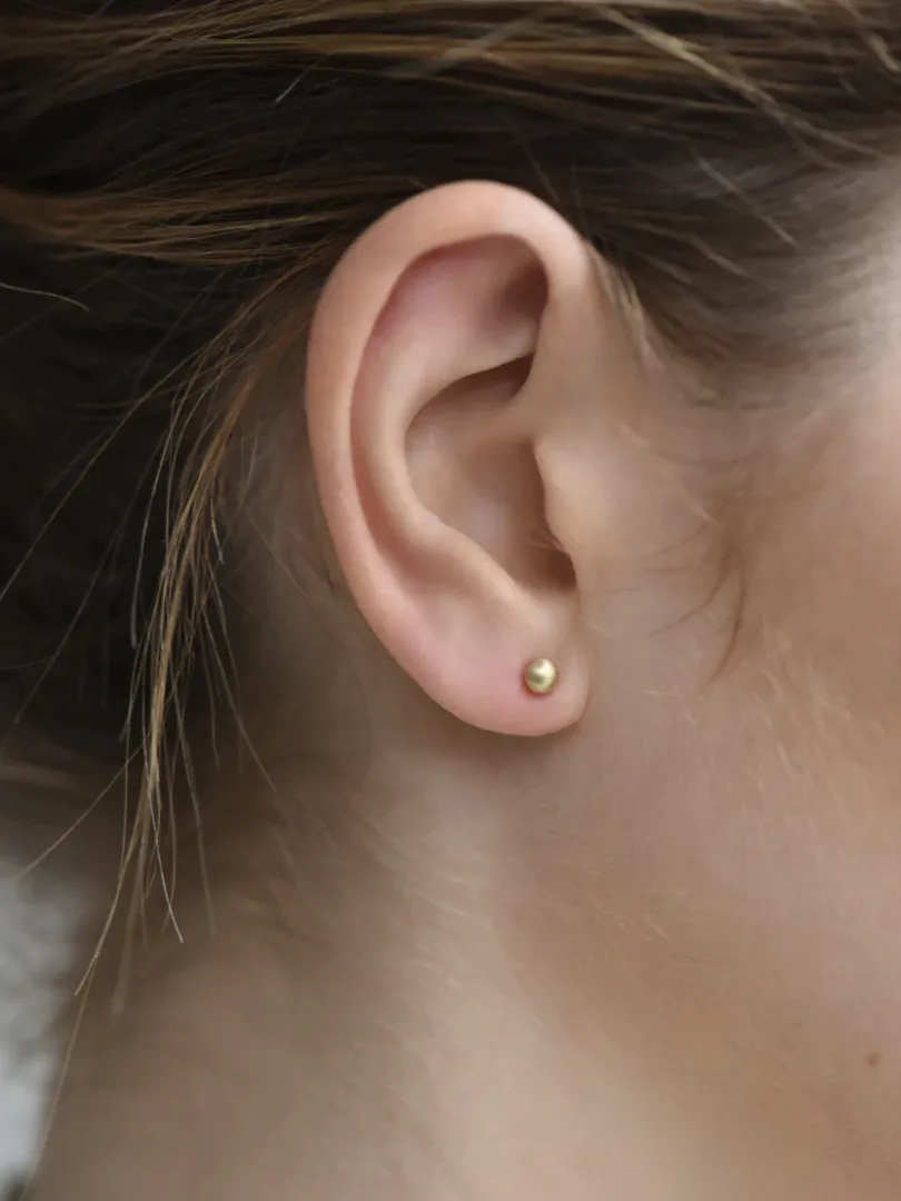 4 Sculptural Studs - Brass