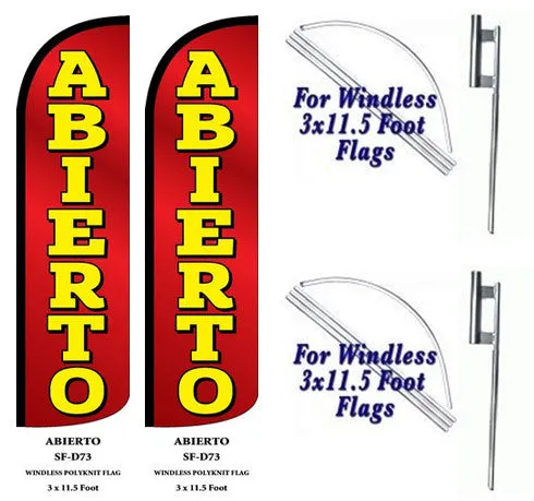 Abierto Windless Swooper Feather Flag