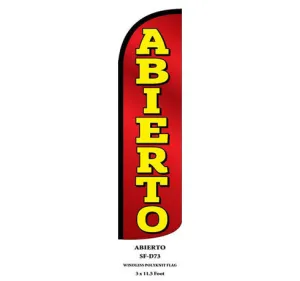 Abierto Windless Swooper Feather Flag