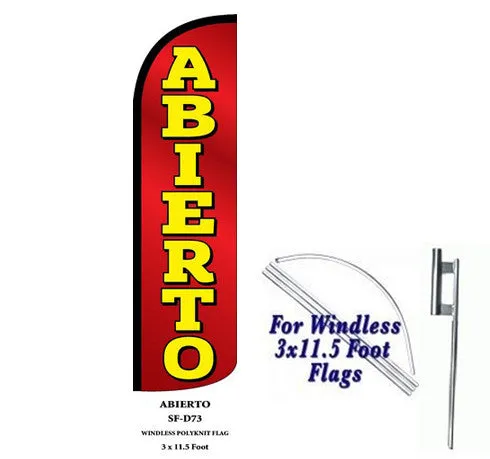 Abierto Windless Swooper Feather Flag