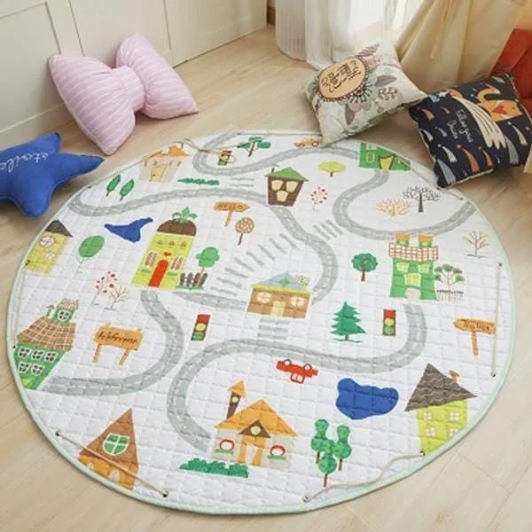 Babies' Animal Printed Round Carpet