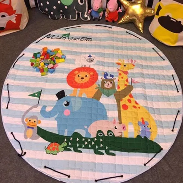Babies' Animal Printed Round Carpet