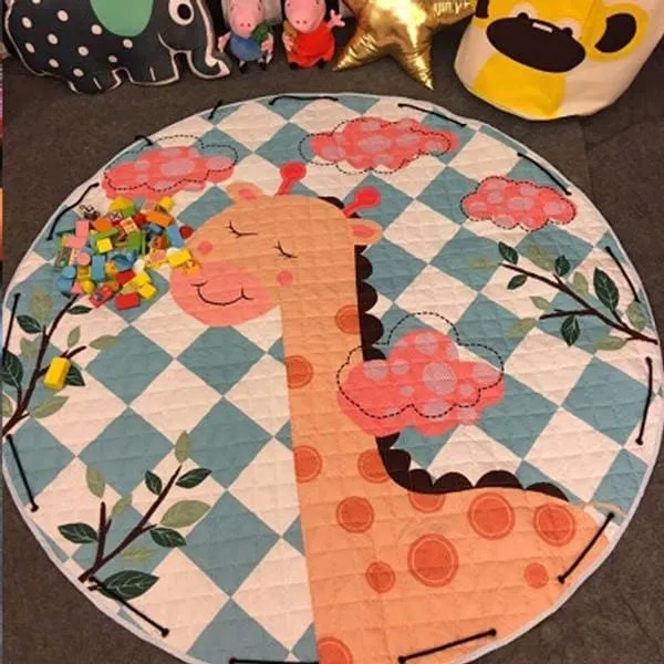 Babies' Animal Printed Round Carpet