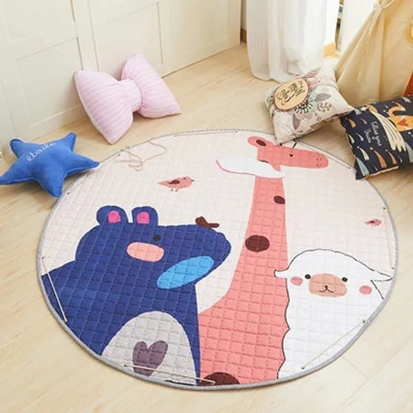 Babies' Animal Printed Round Carpet