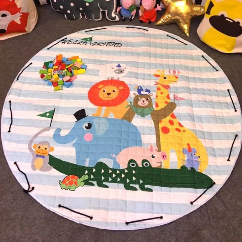 Babies' Animal Printed Round Carpet