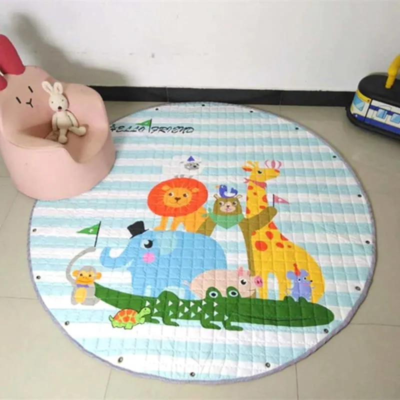 Babies' Animal Printed Round Carpet