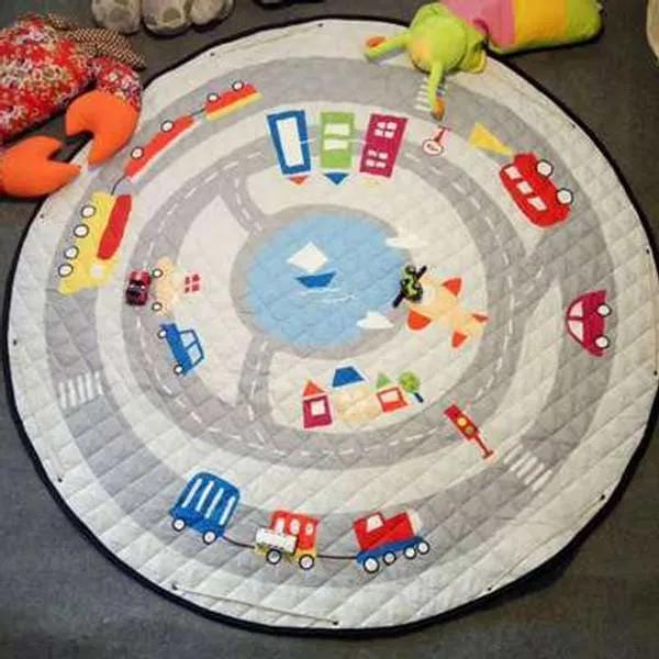 Babies' Animal Printed Round Carpet