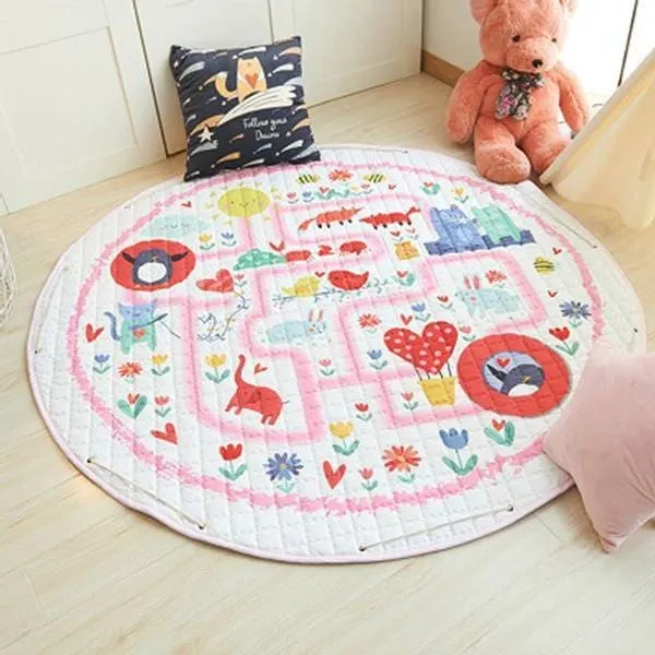 Babies' Animal Printed Round Carpet