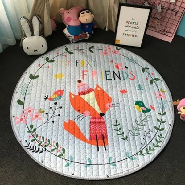 Babies' Animal Printed Round Carpet