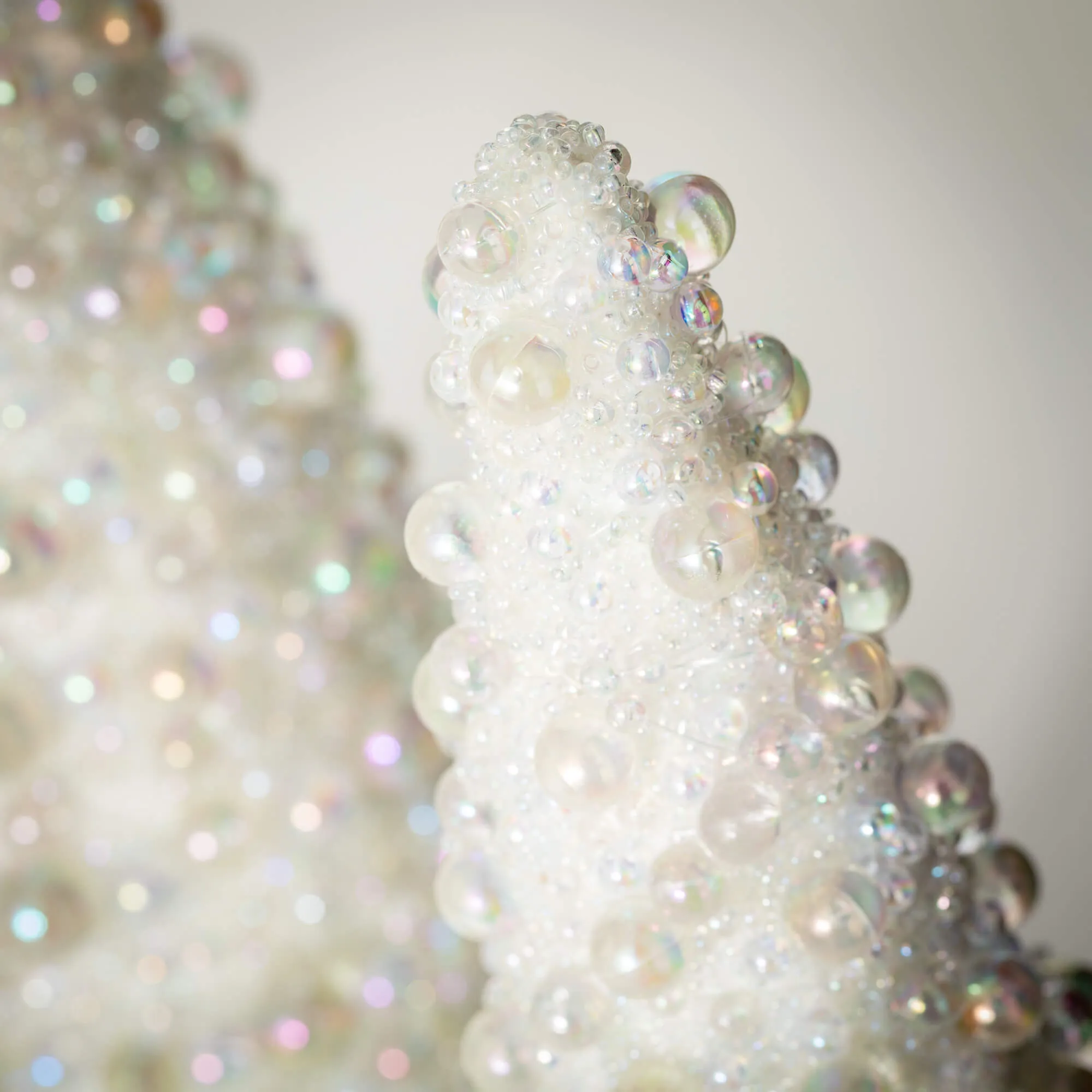 Beaded Pearl Cone Tree Set 2