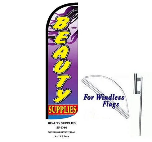 Beauty Supplies Windless Swooper Feather Flag