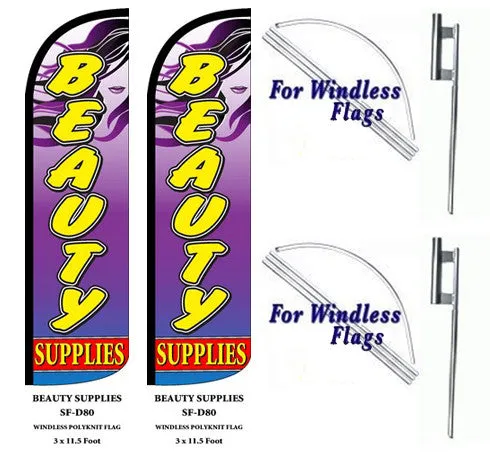 Beauty Supplies Windless Swooper Feather Flag