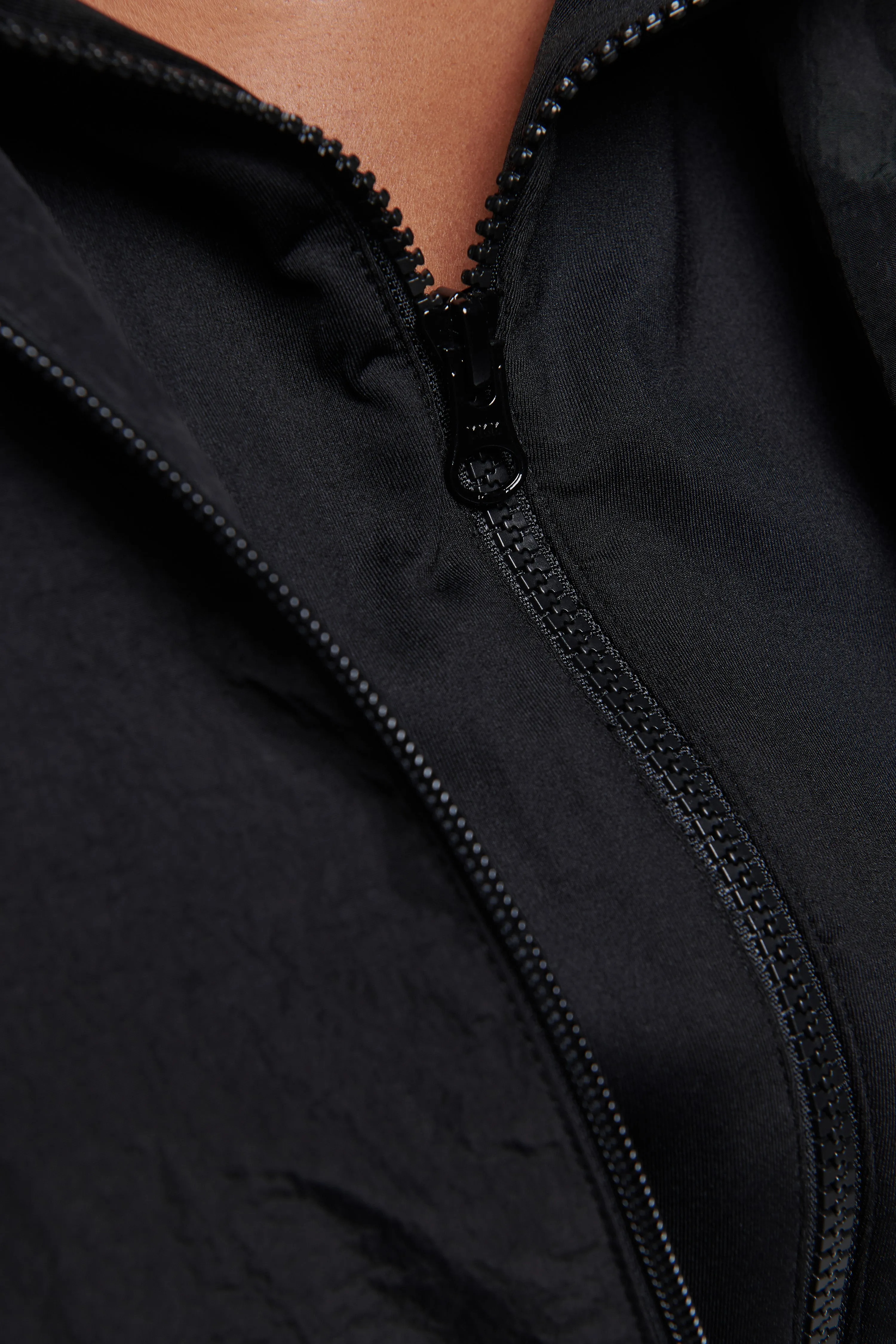 Black Asymmetric Layered Jacket
