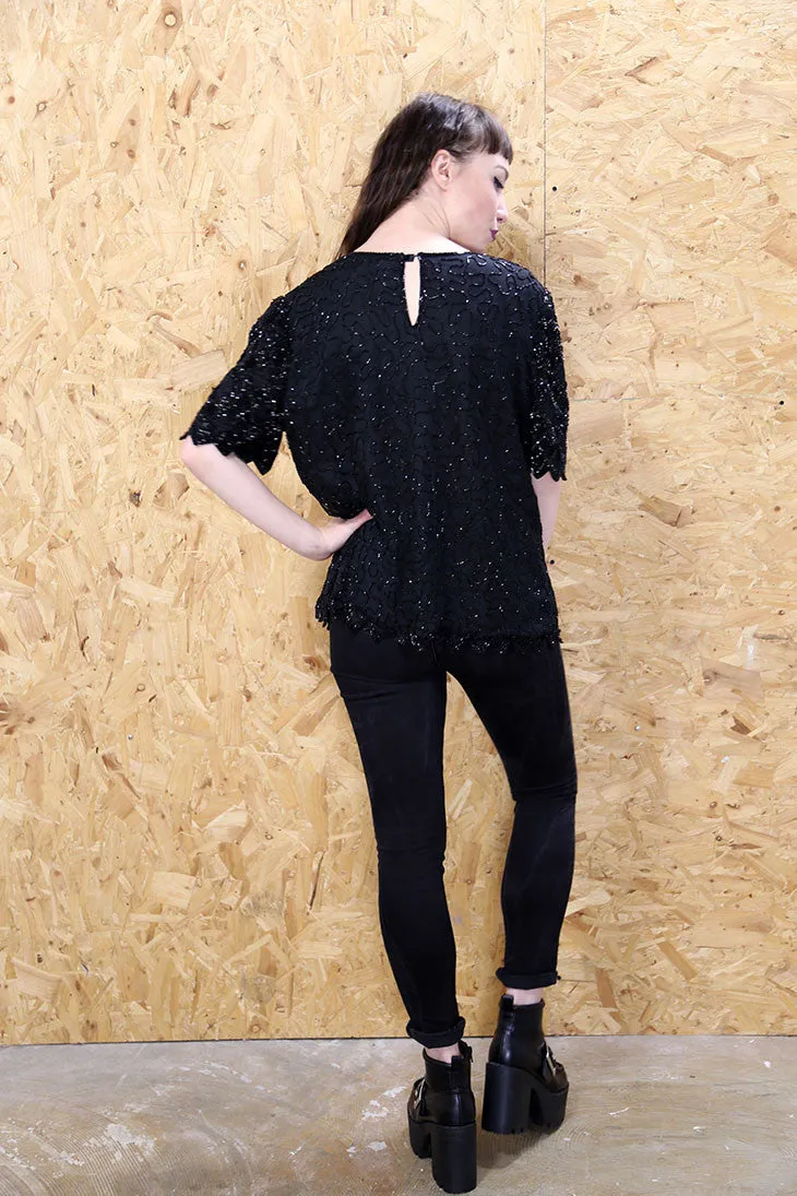 Black Beaded Top