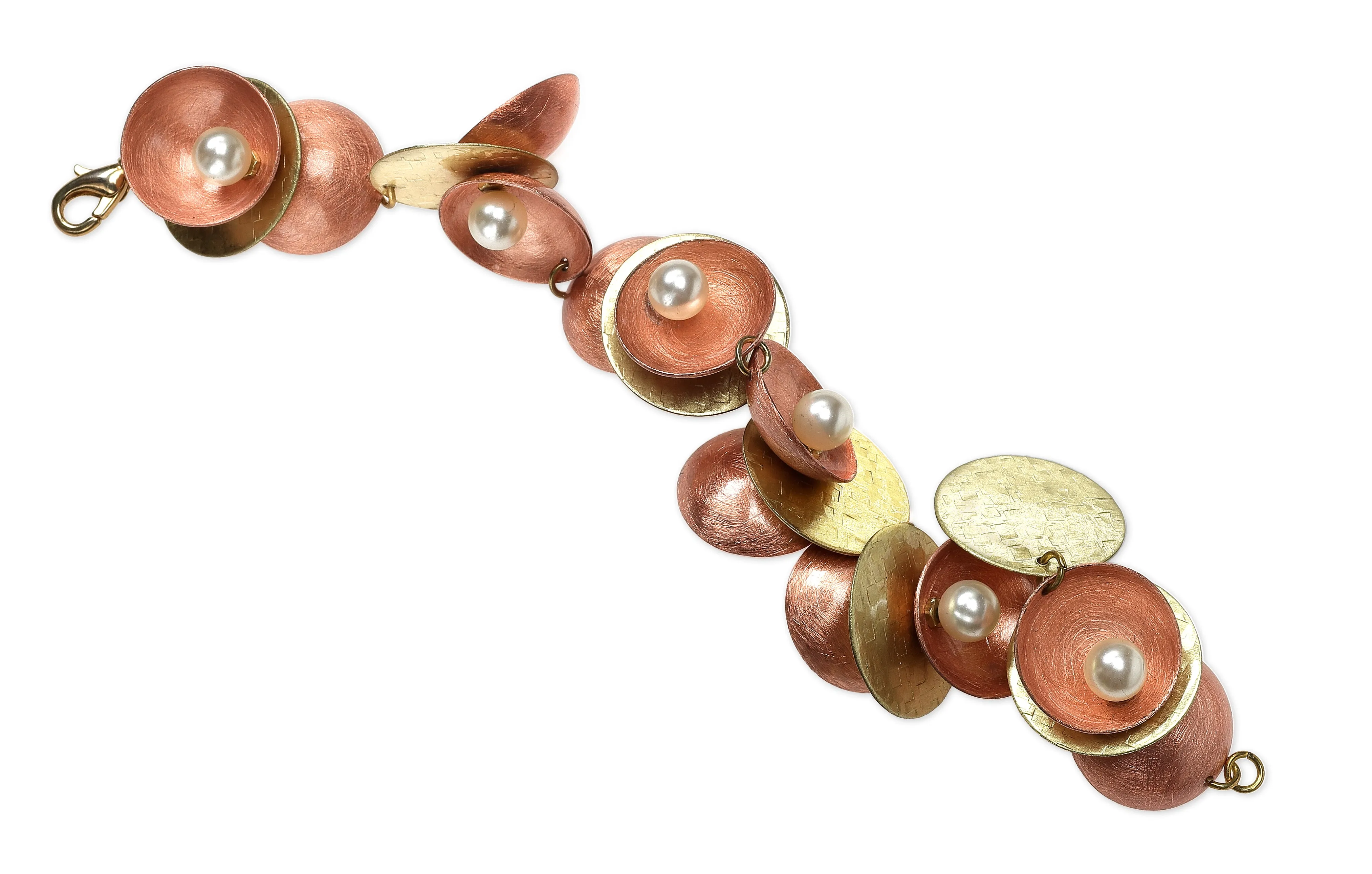 CLOUD 2 Cups and Saucers Sculptural Linked Bracelet