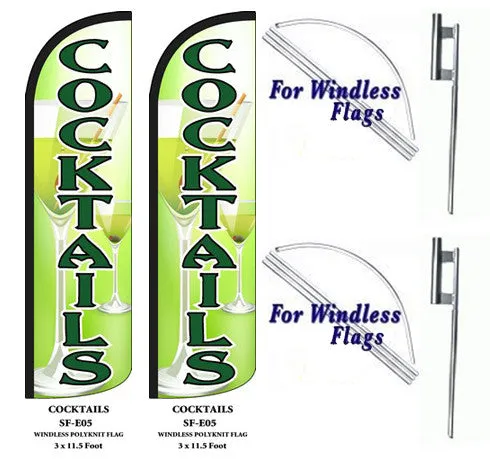 Cocktails Windless Swooper Feather Flag