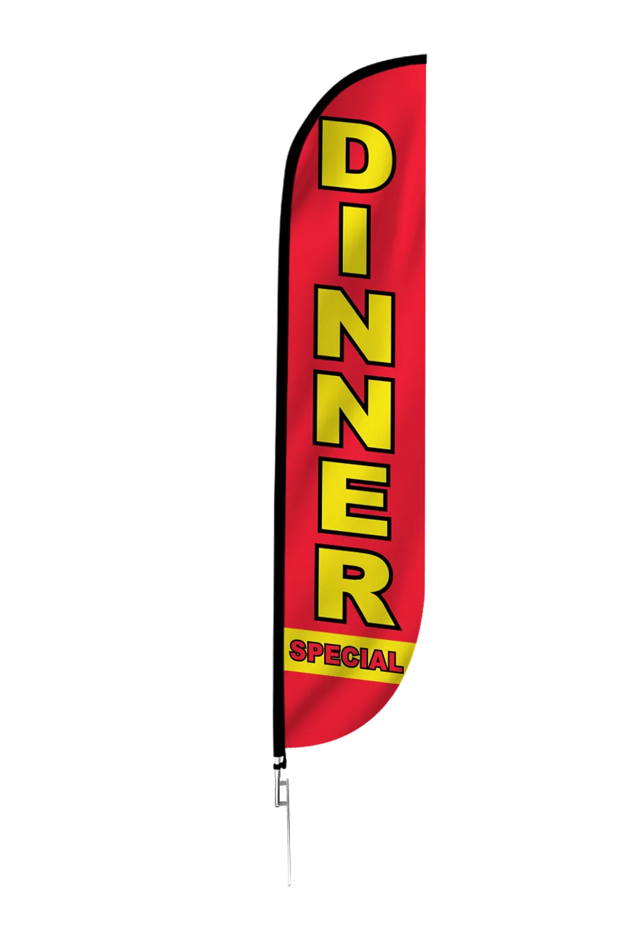 Dinner Special Feather Flag
