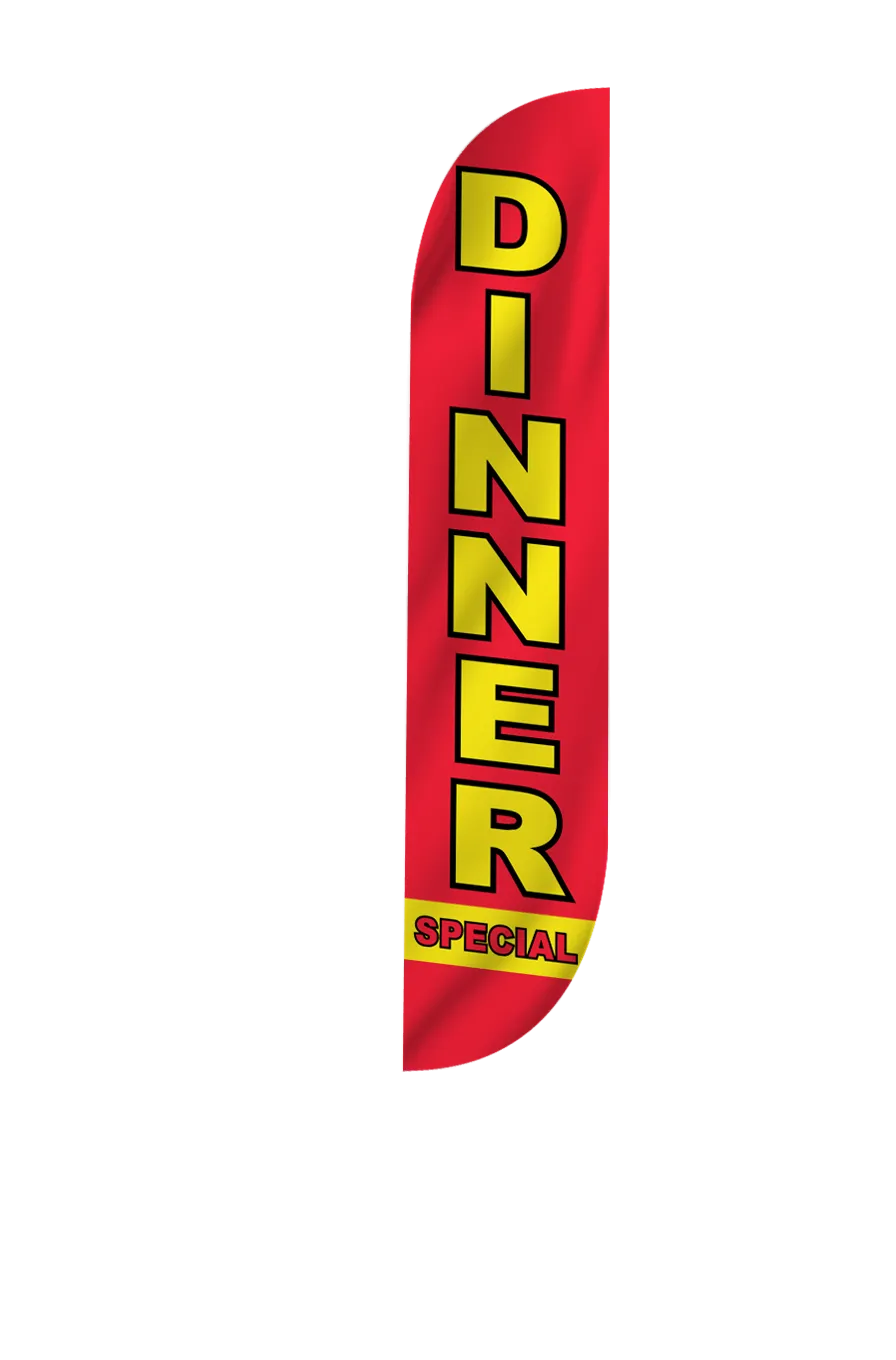 Dinner Special Feather Flag