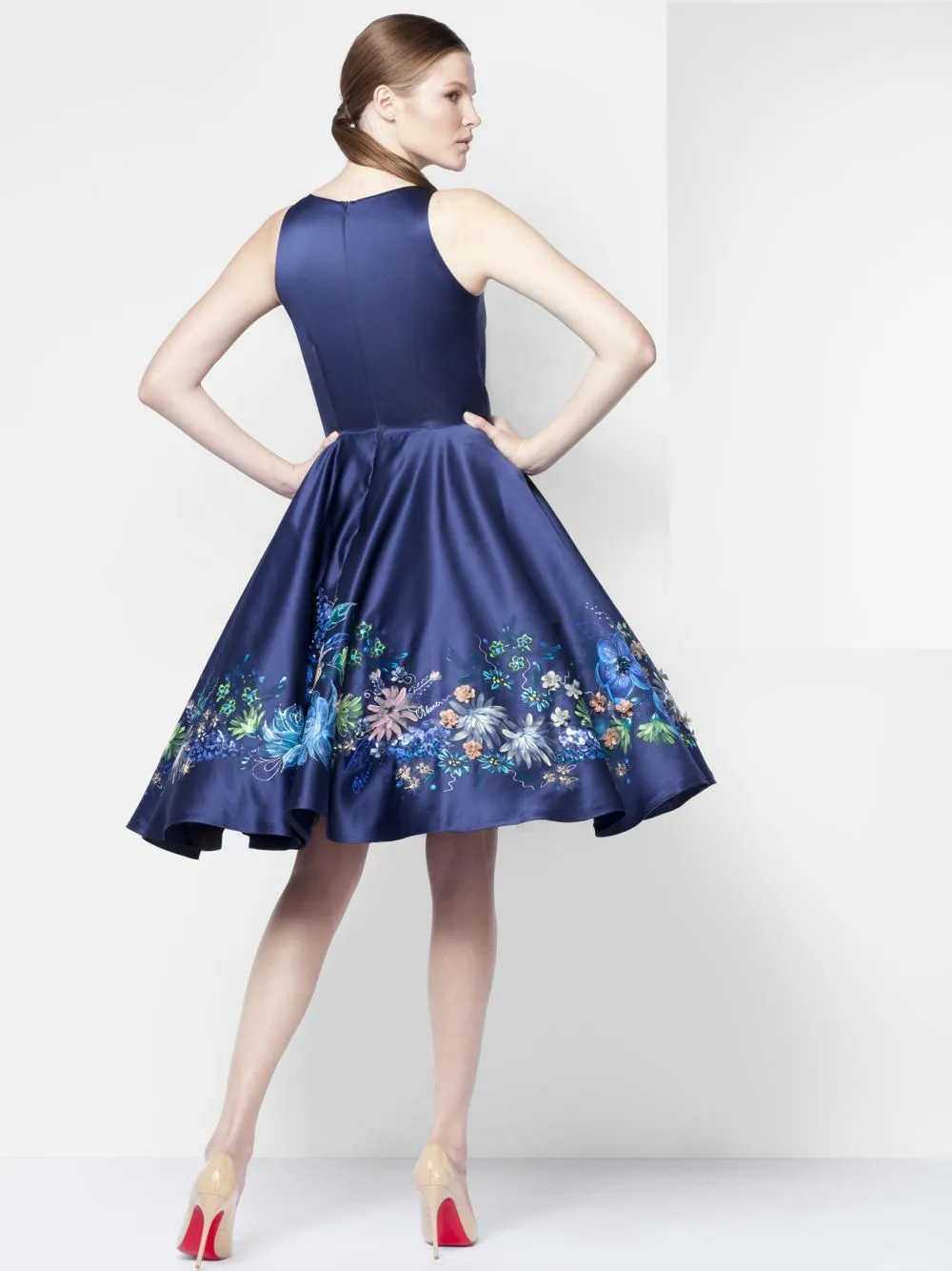 Dress With Painted Flowers