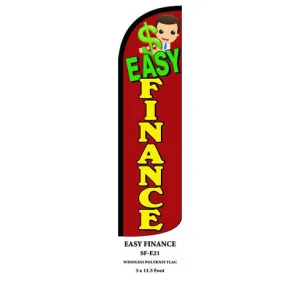 Easy Finance Windless Swooper Feather Flag
