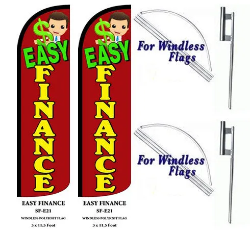 Easy Finance Windless Swooper Feather Flag