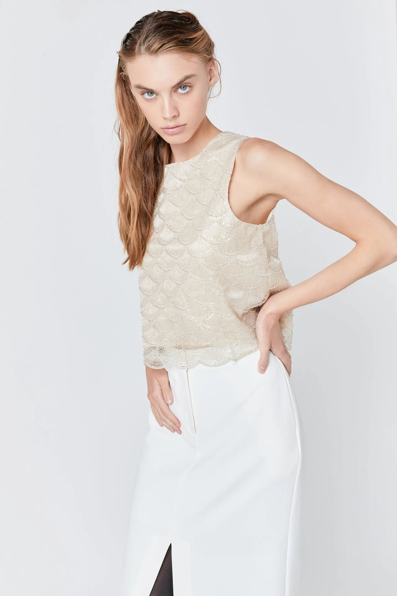 Endless Rose - Sequins Embellished Top