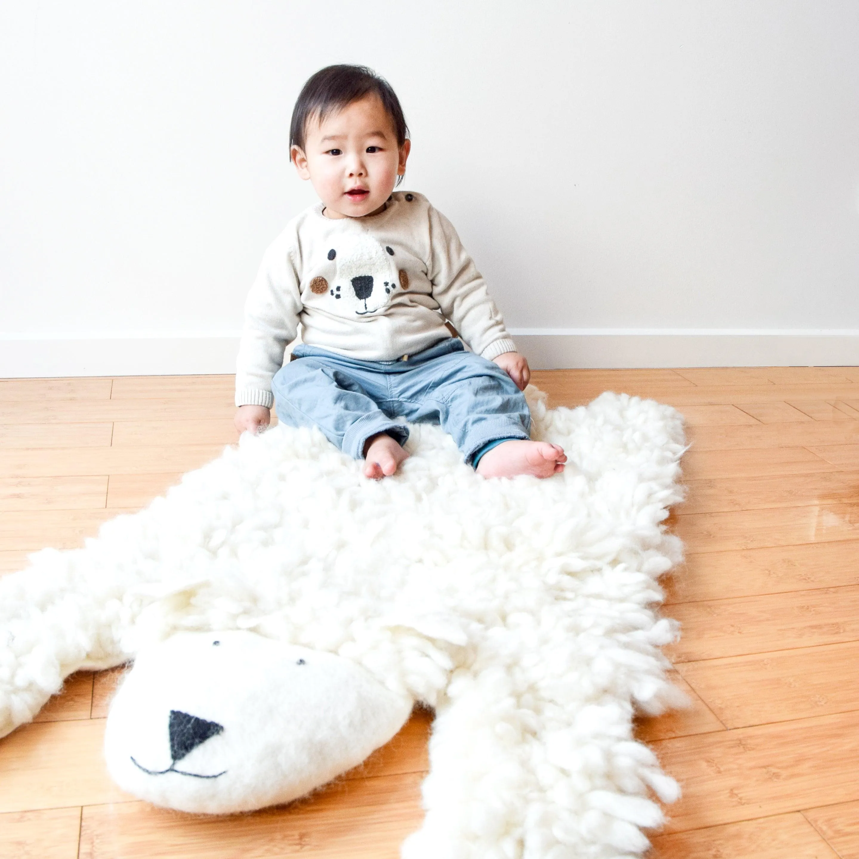 Felt Sheep Nursery Rug