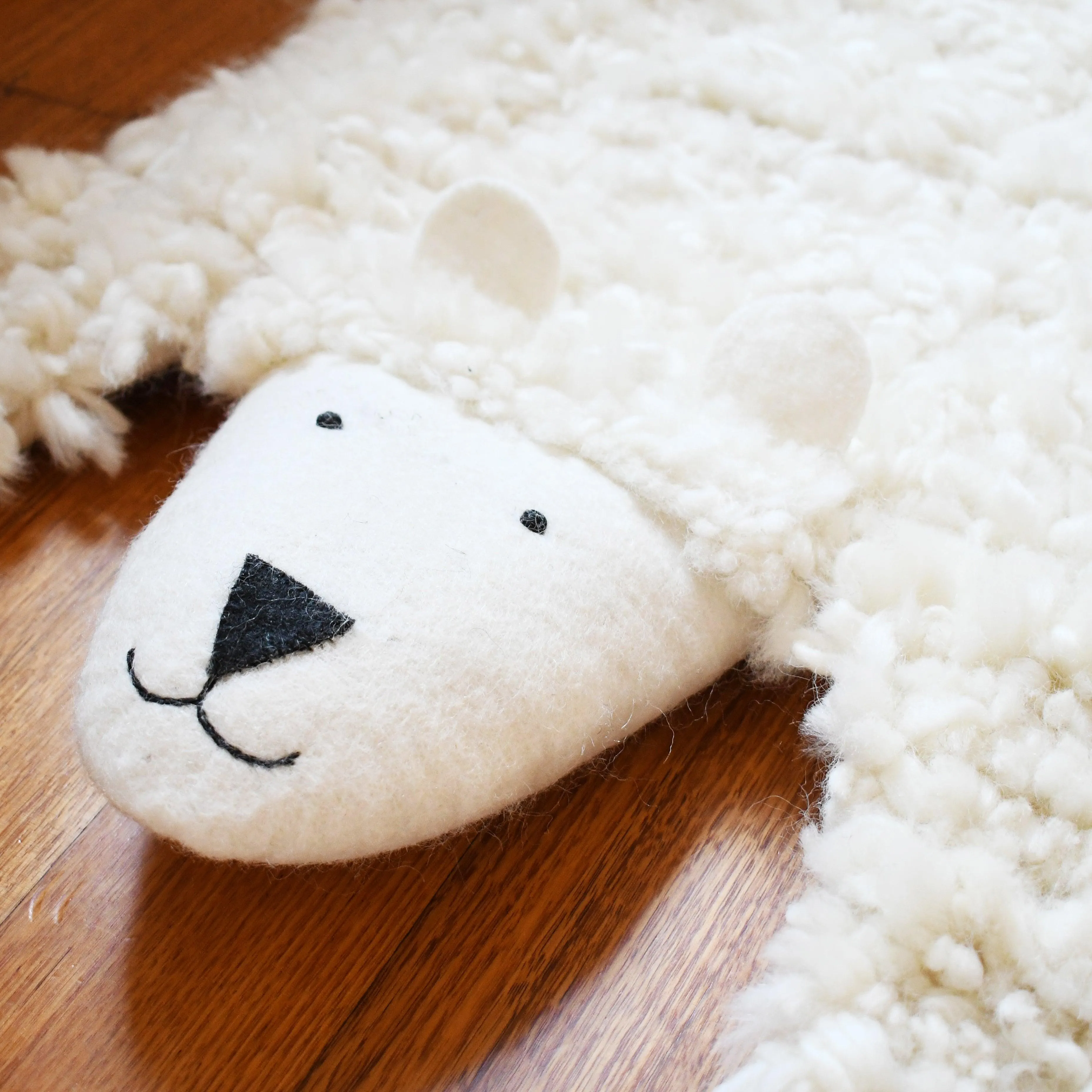 Felt Sheep Nursery Rug