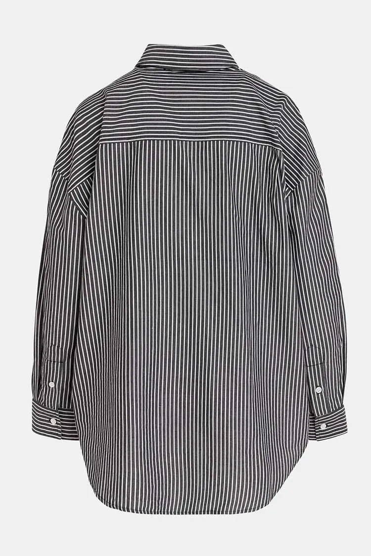 Glam Striped Patchwork Shirt