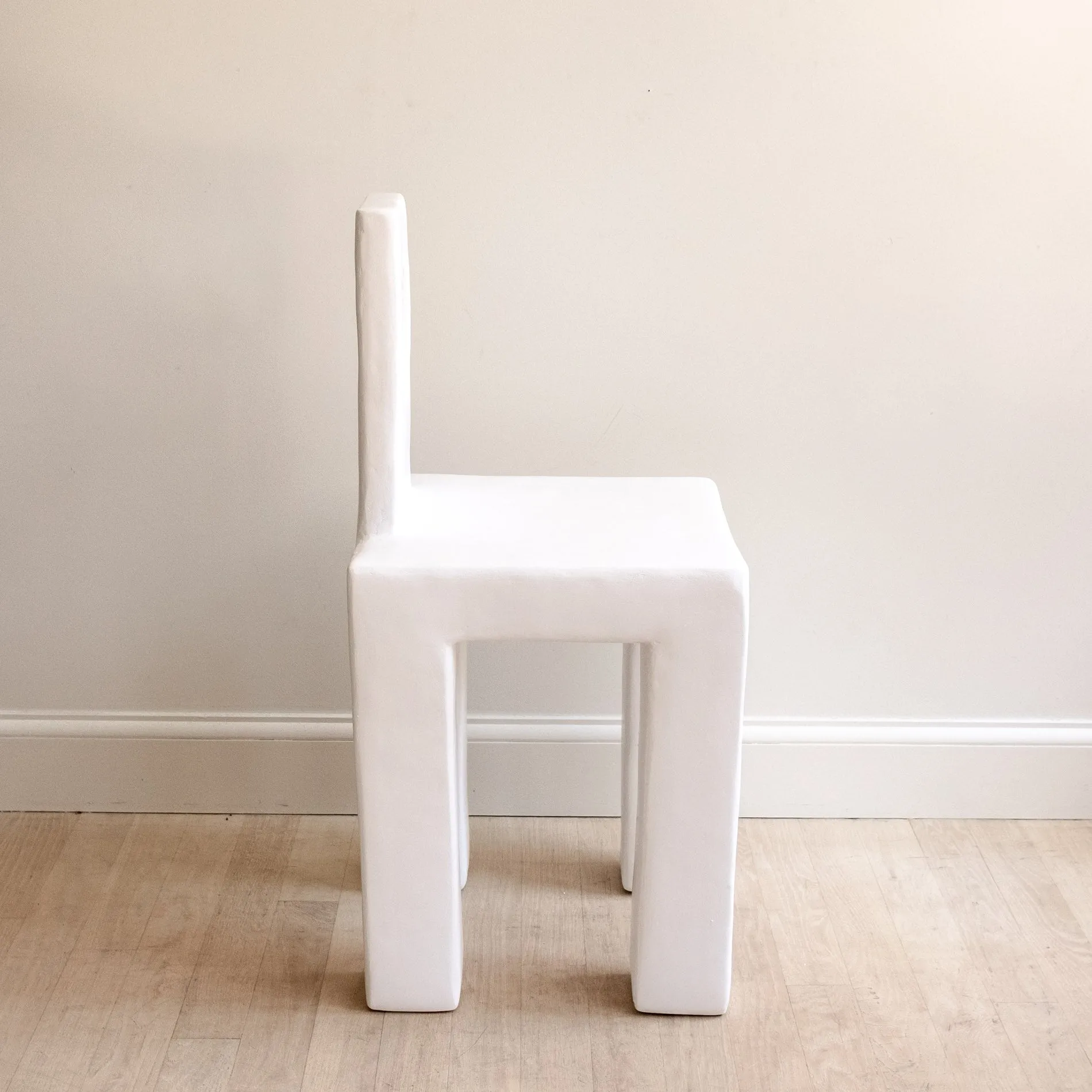 Gloria Brutalist Sculptural Plaster Chair
