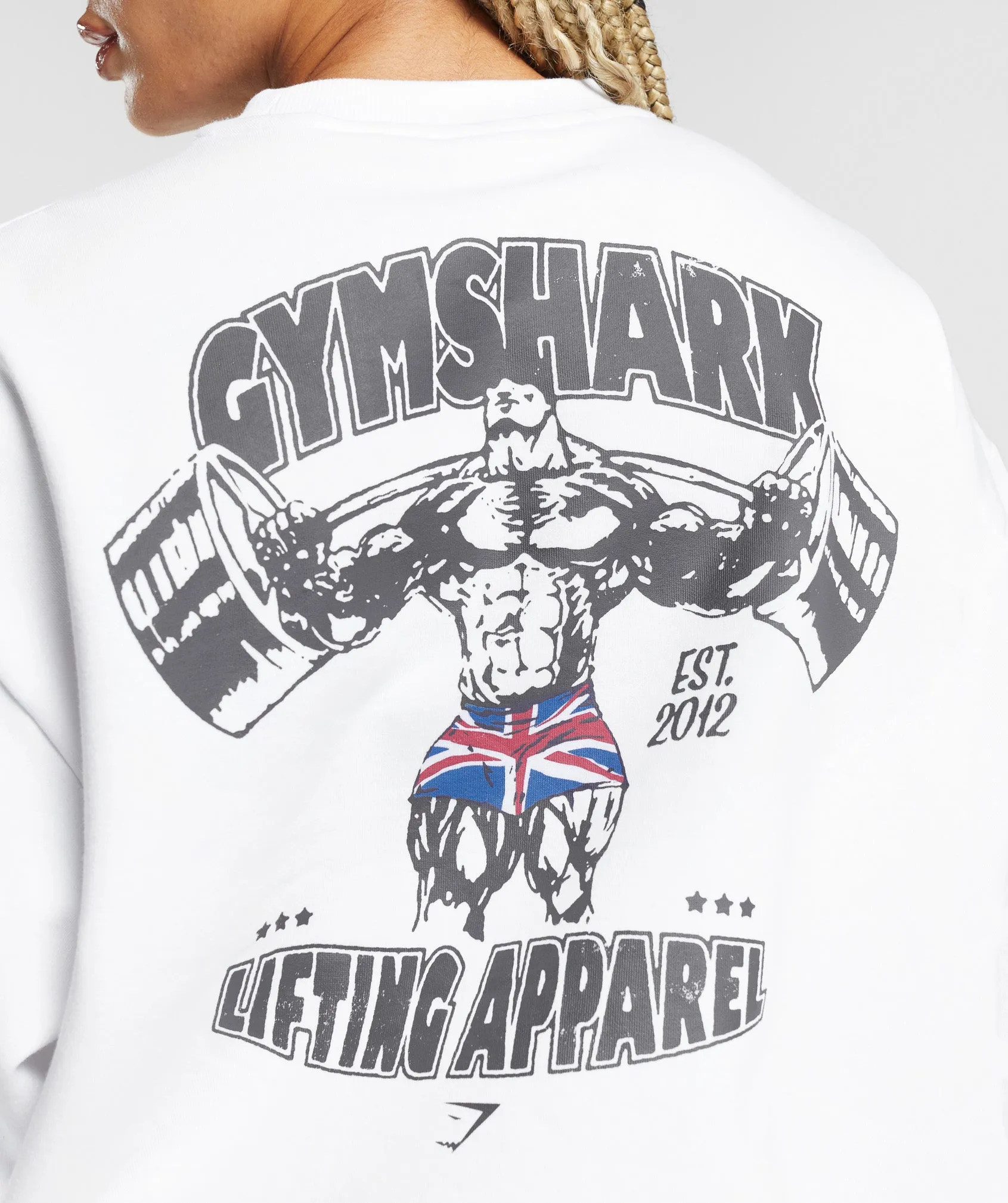 Gymshark Lifting Apparel Oversized Sweatshirt - White
