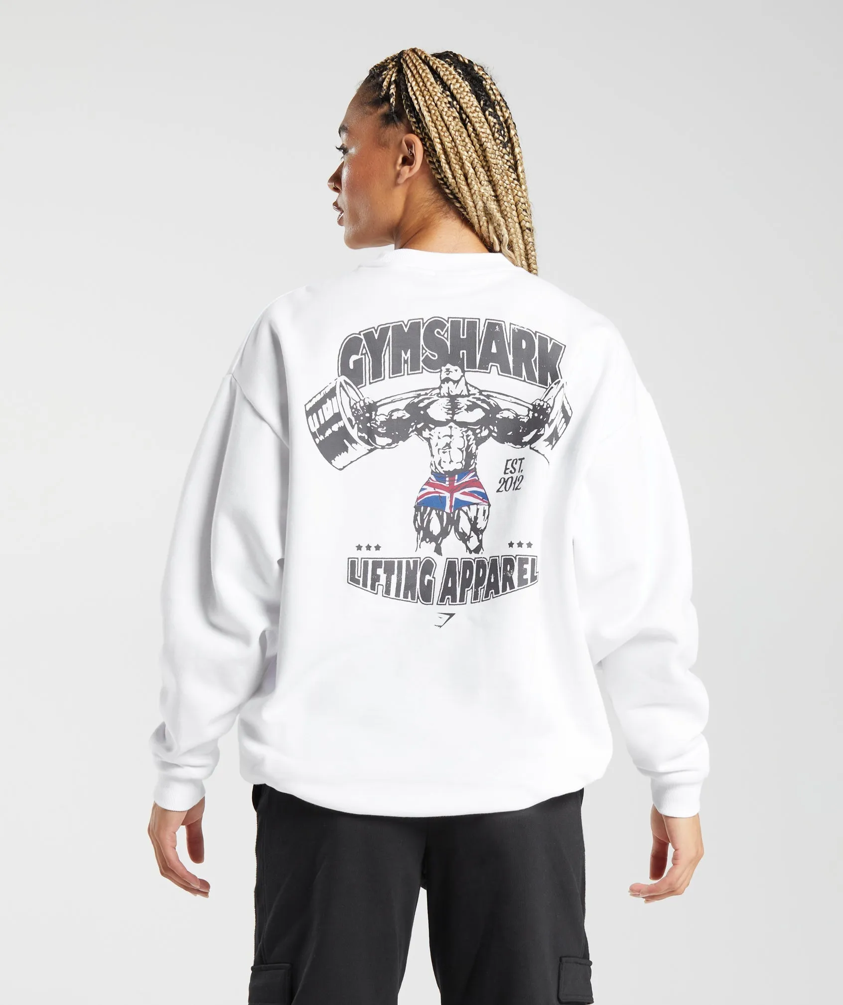 Gymshark Lifting Apparel Oversized Sweatshirt - White