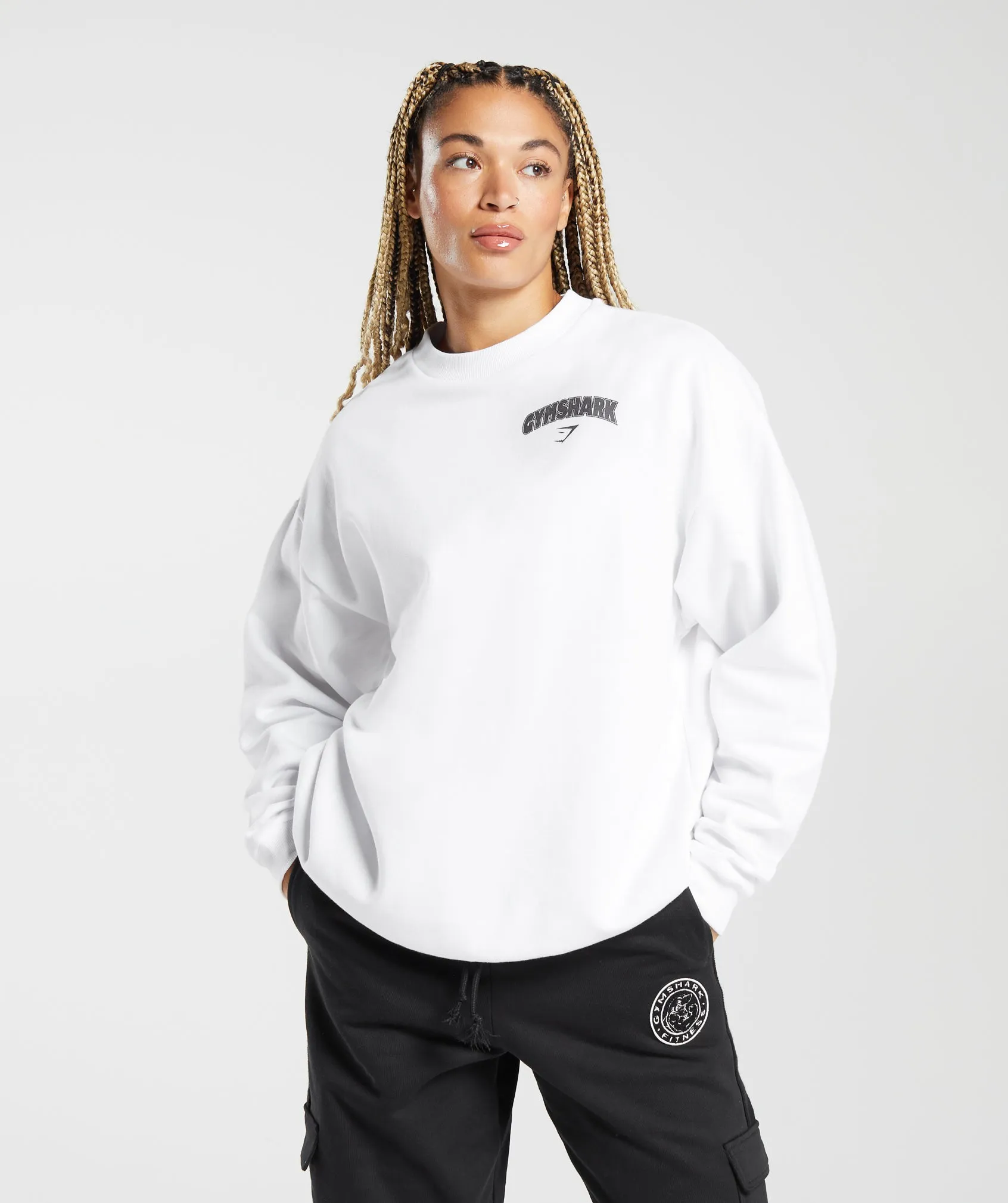 Gymshark Lifting Apparel Oversized Sweatshirt - White