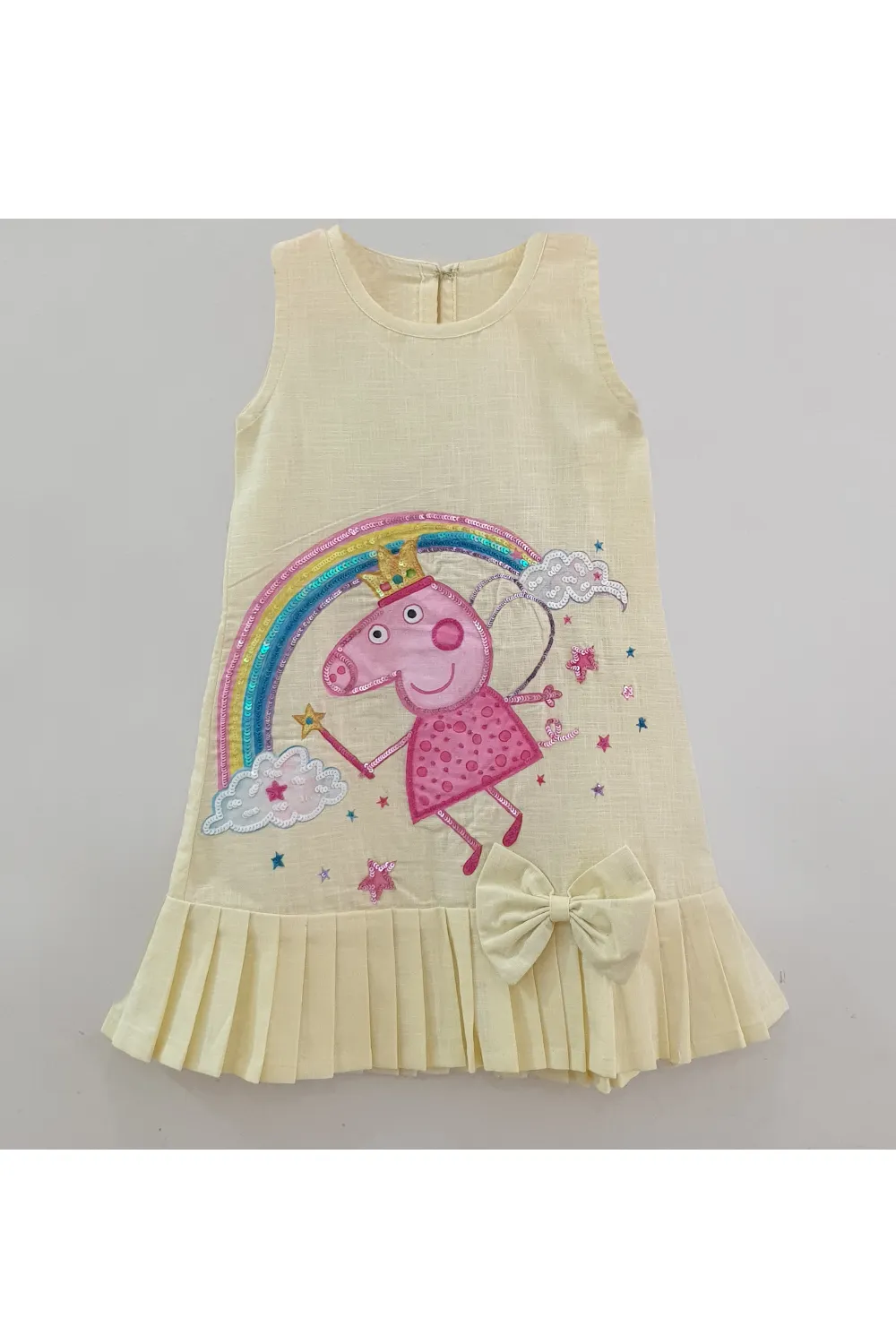 Hand painted peppa frock
