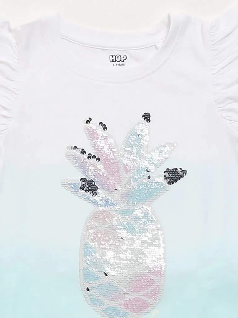 HOP Kids Mint Embellished Top