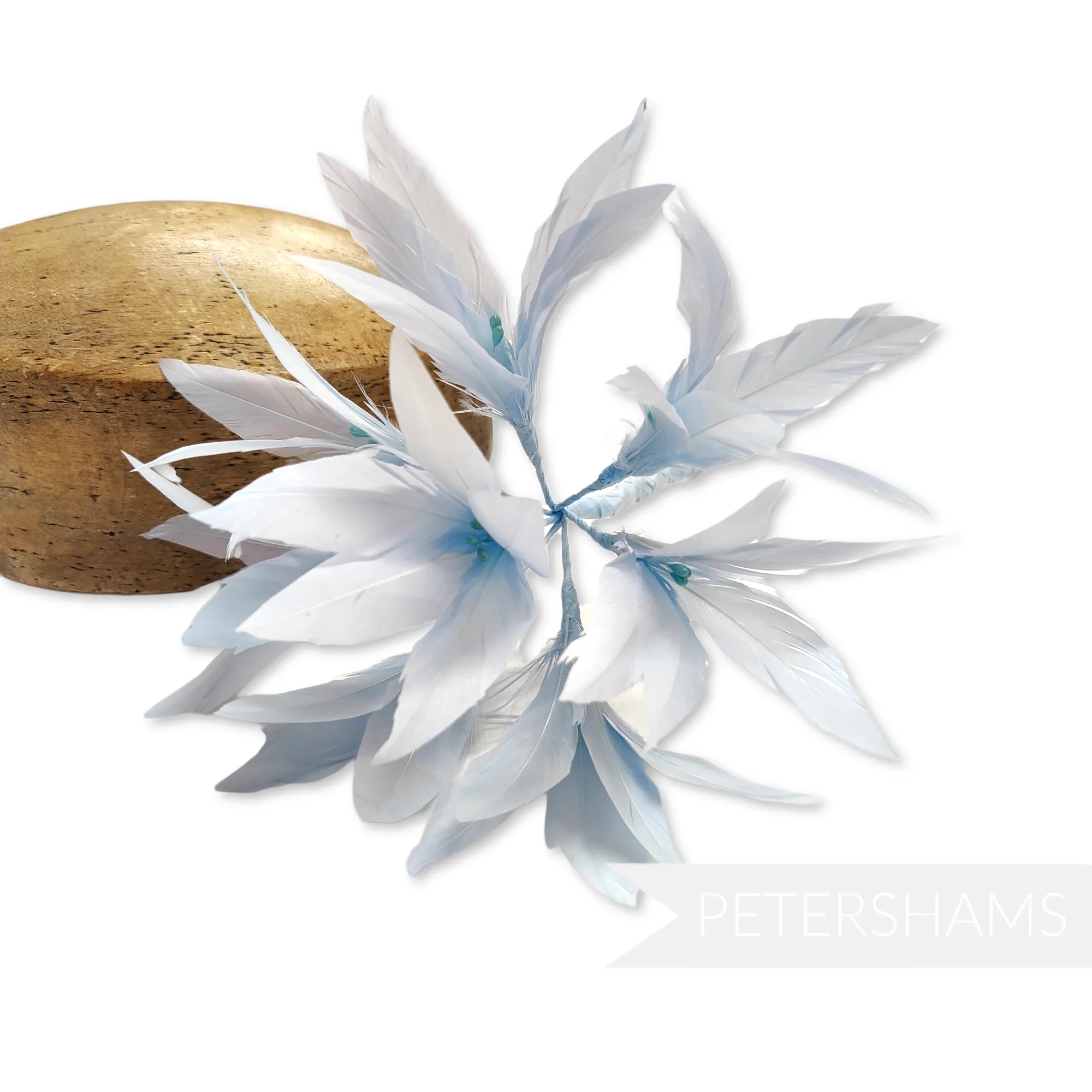 'Kay' Large Goose Feather Pom Flower Millinery Hat Mount