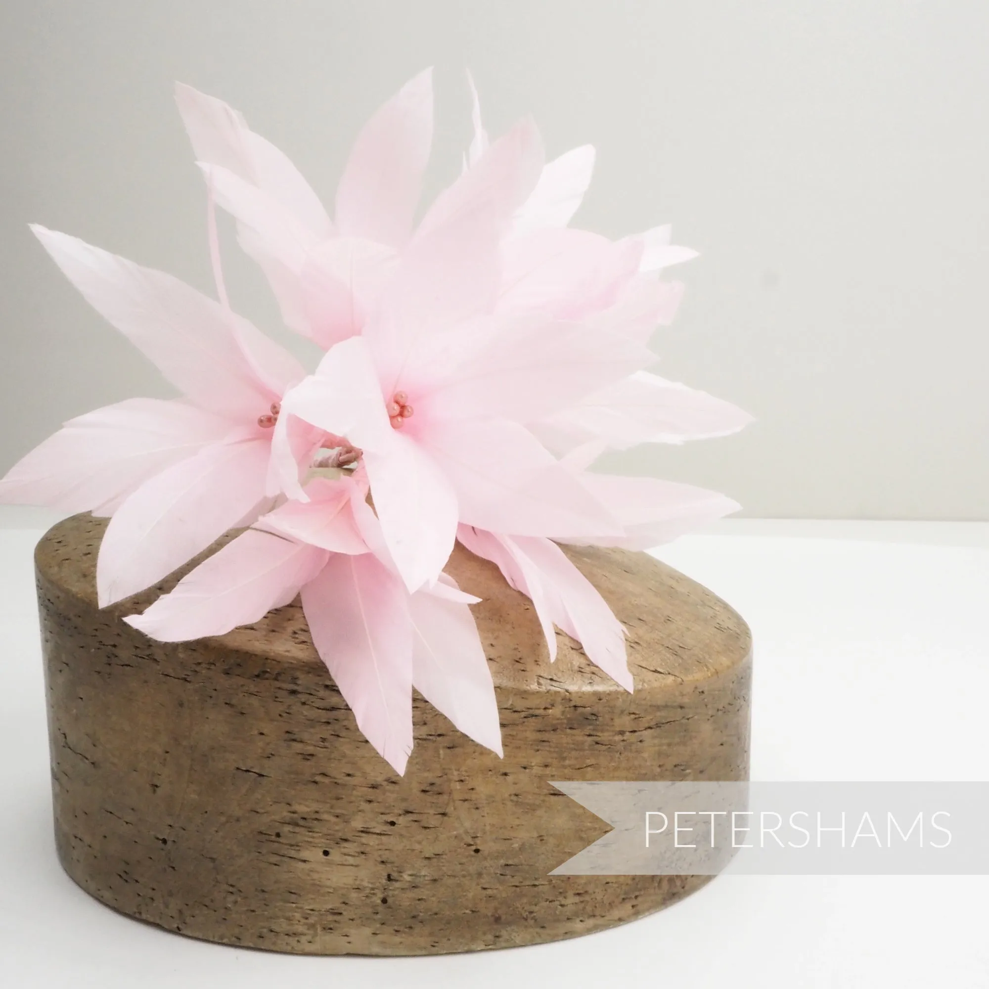 'Kay' Large Goose Feather Pom Flower Millinery Hat Mount