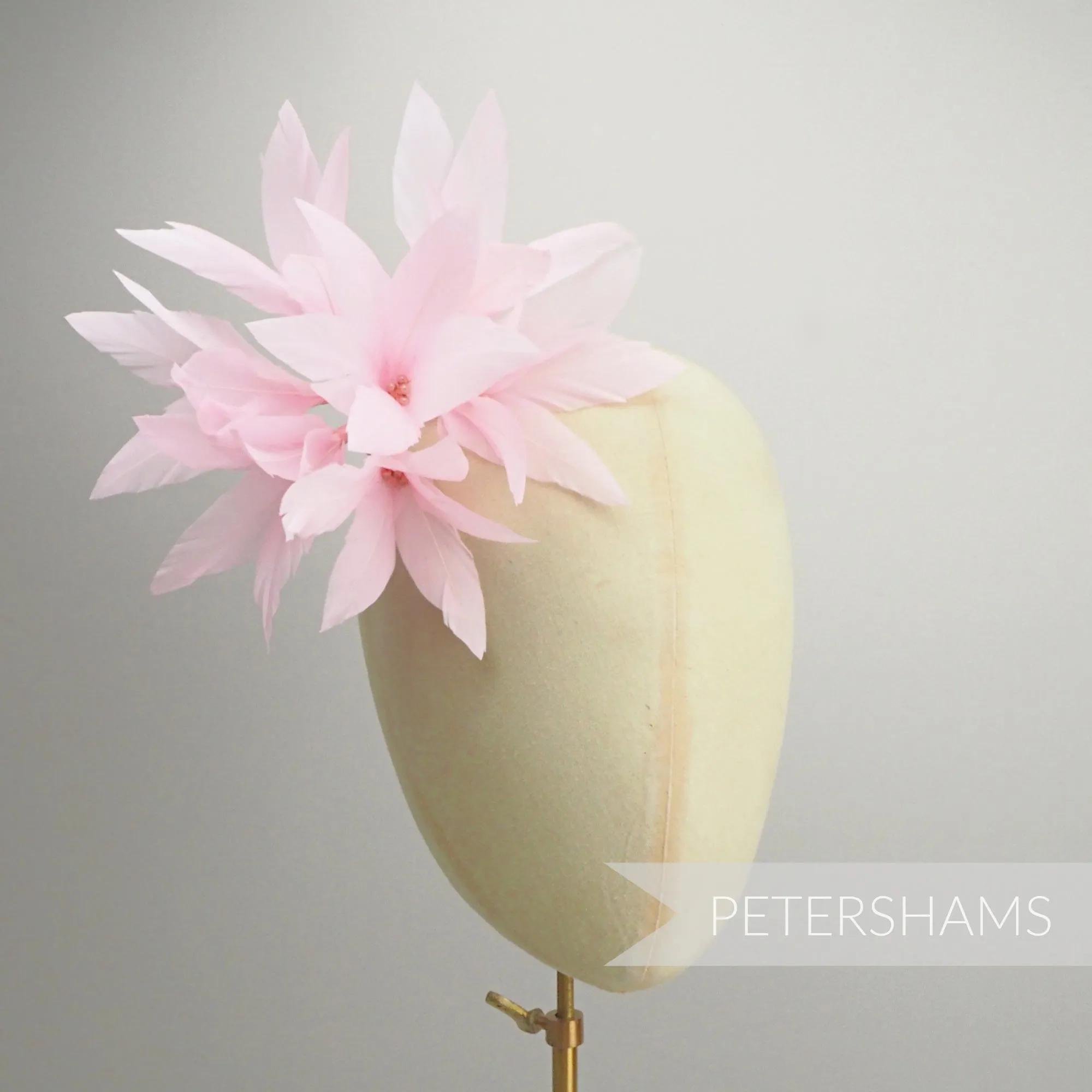 'Kay' Large Goose Feather Pom Flower Millinery Hat Mount