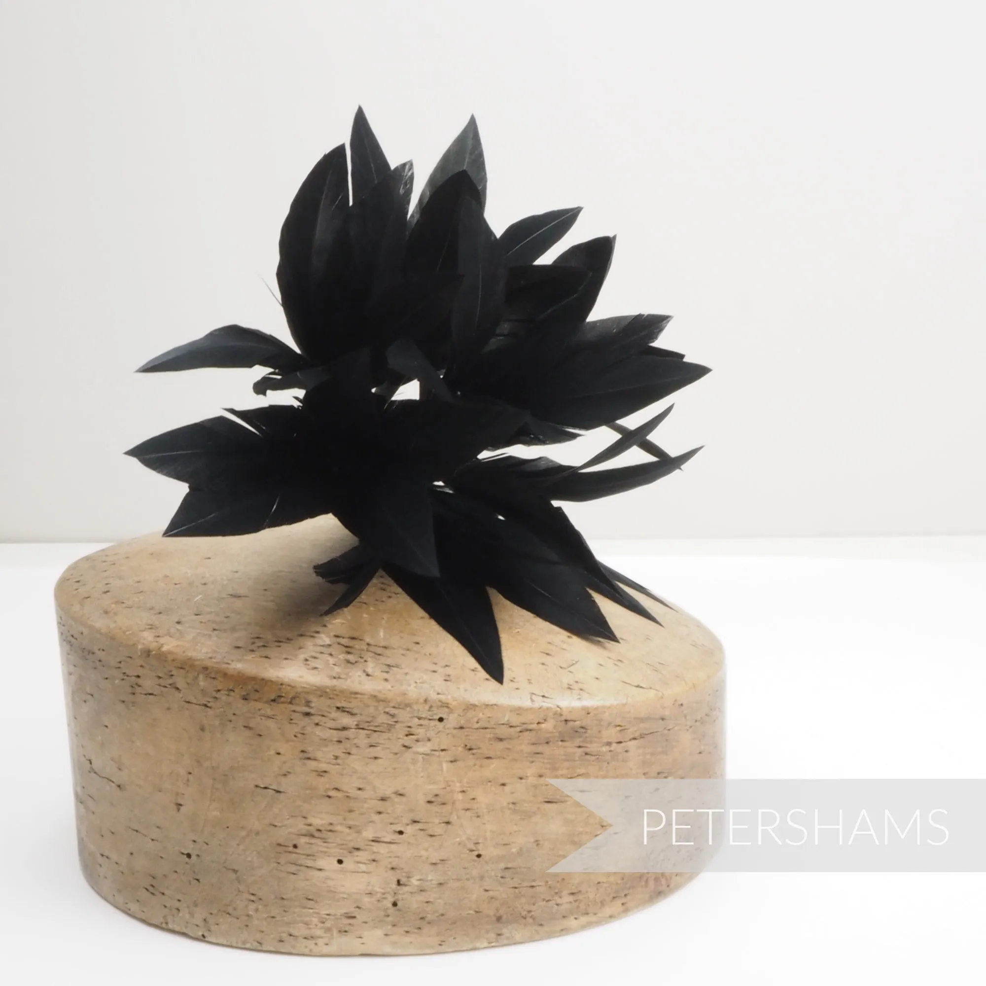 'Kay' Large Goose Feather Pom Flower Millinery Hat Mount