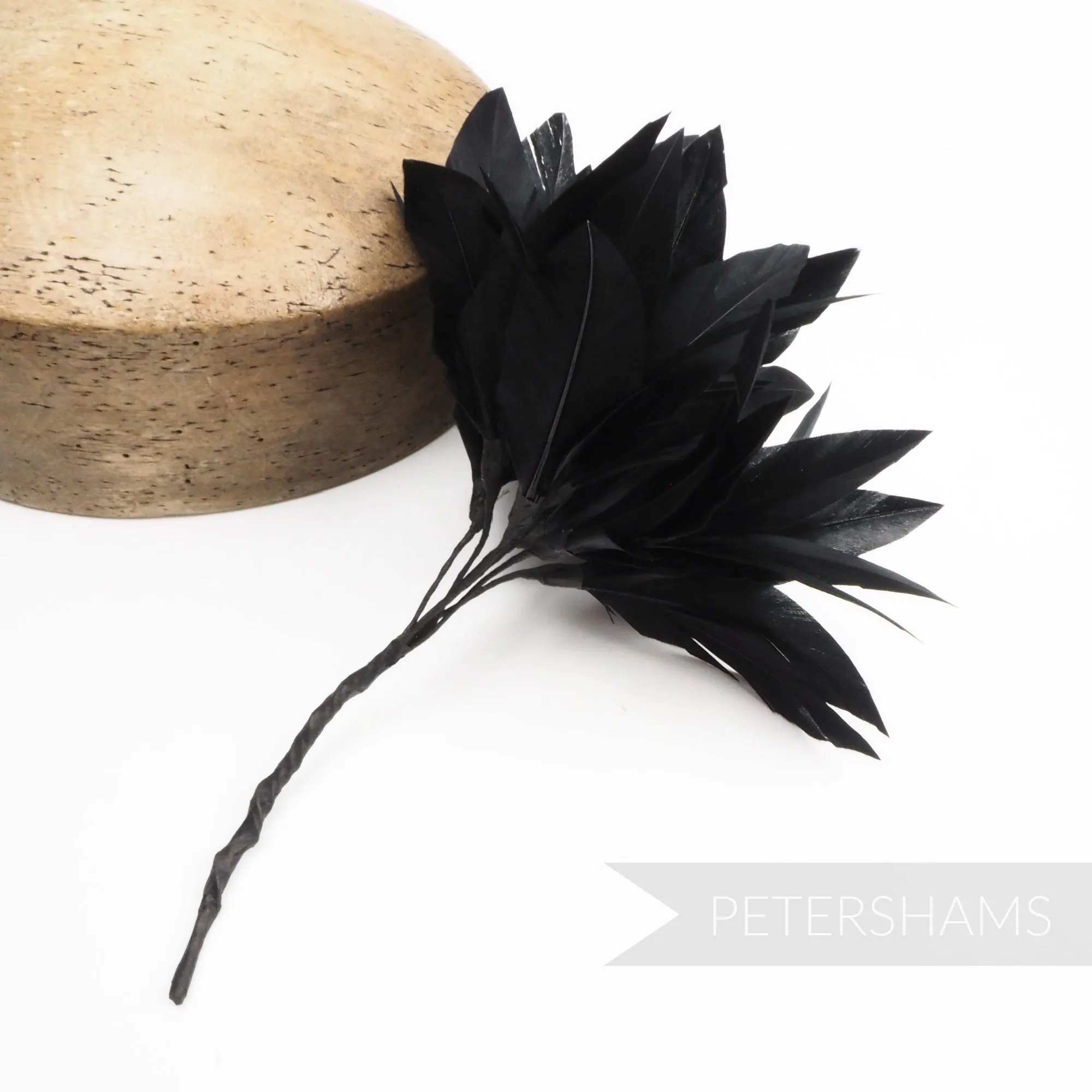'Kay' Large Goose Feather Pom Flower Millinery Hat Mount