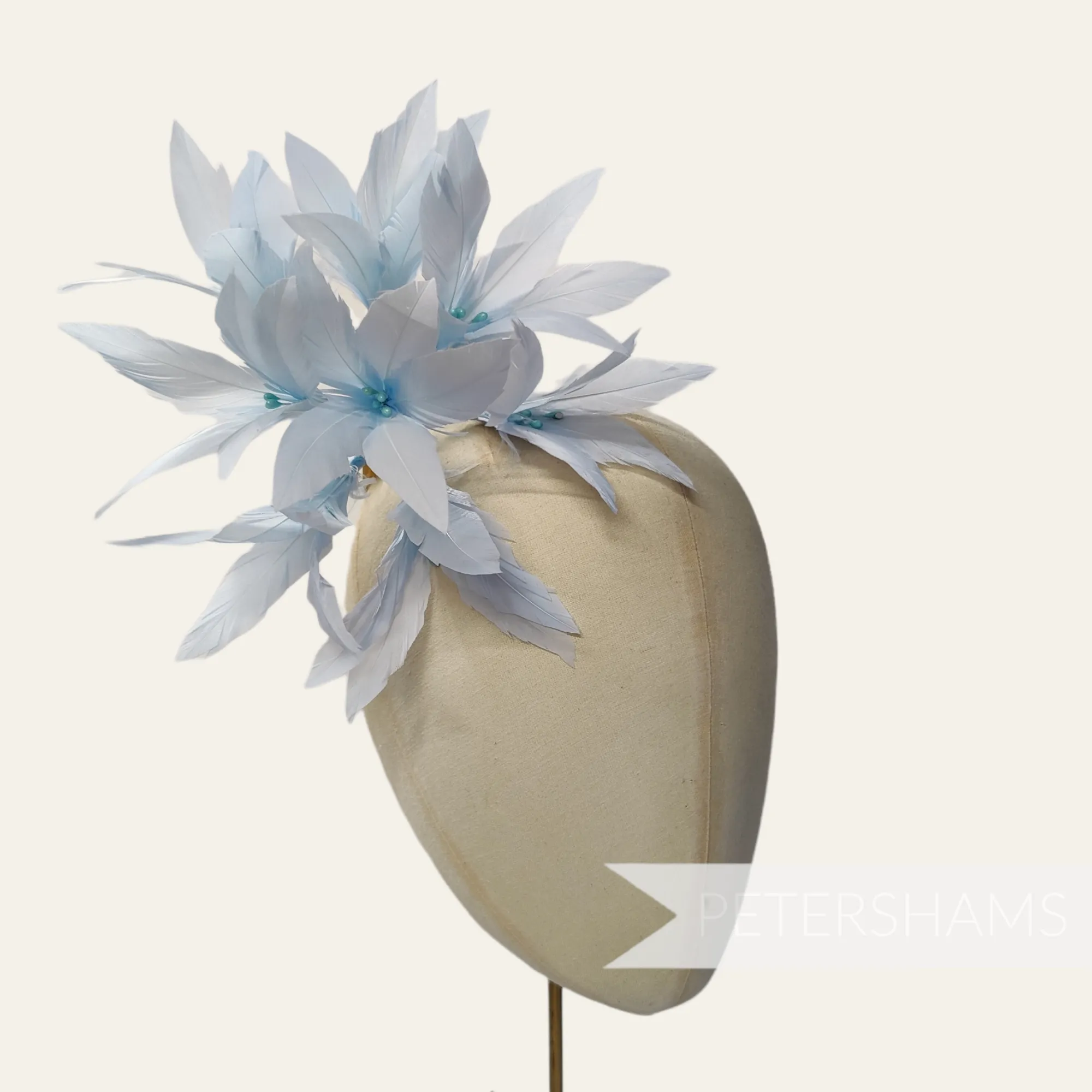 'Kay' Large Goose Feather Pom Flower Millinery Hat Mount