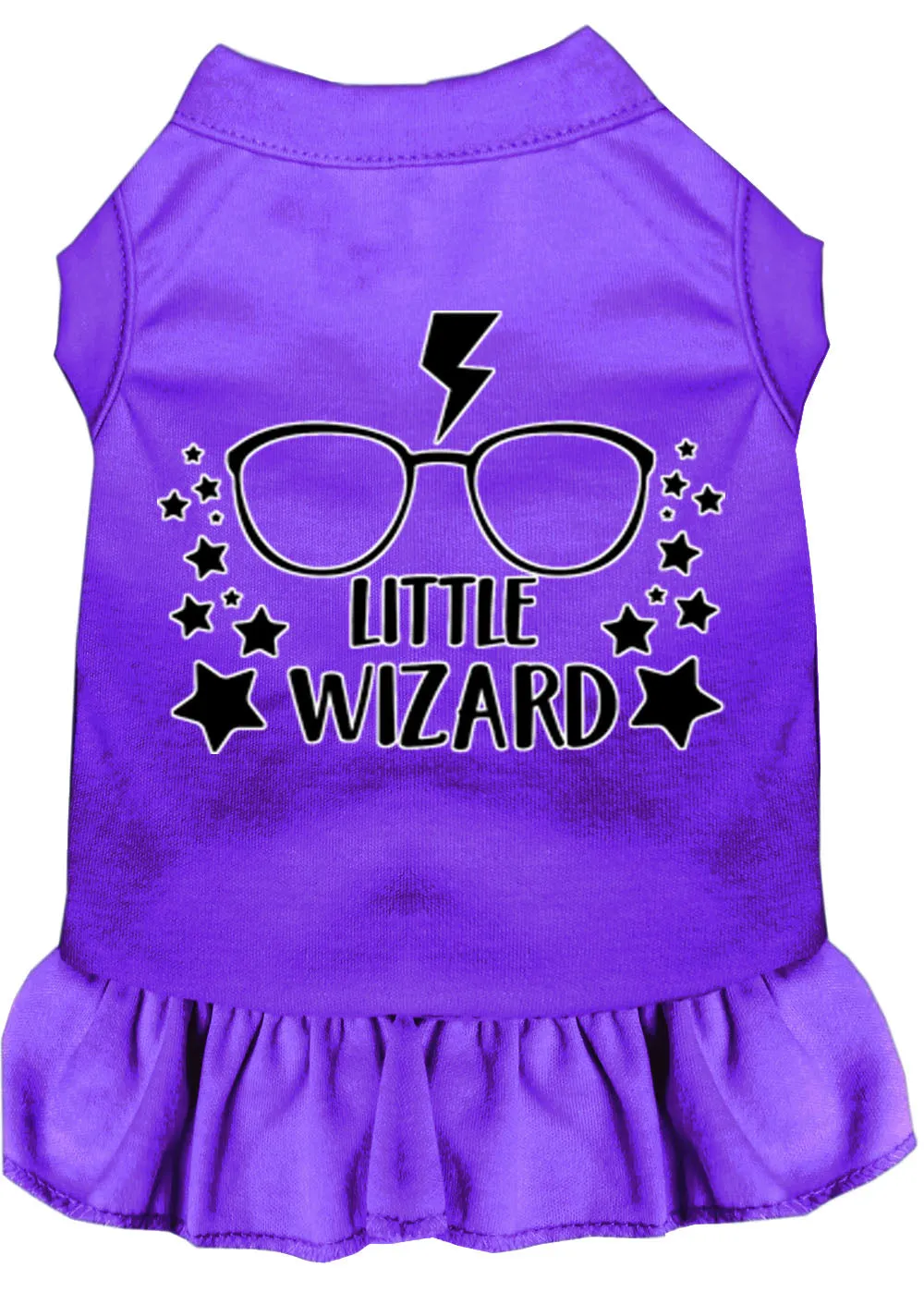 Little Wizard Screen Print Dog Dress Purple Lg (14)