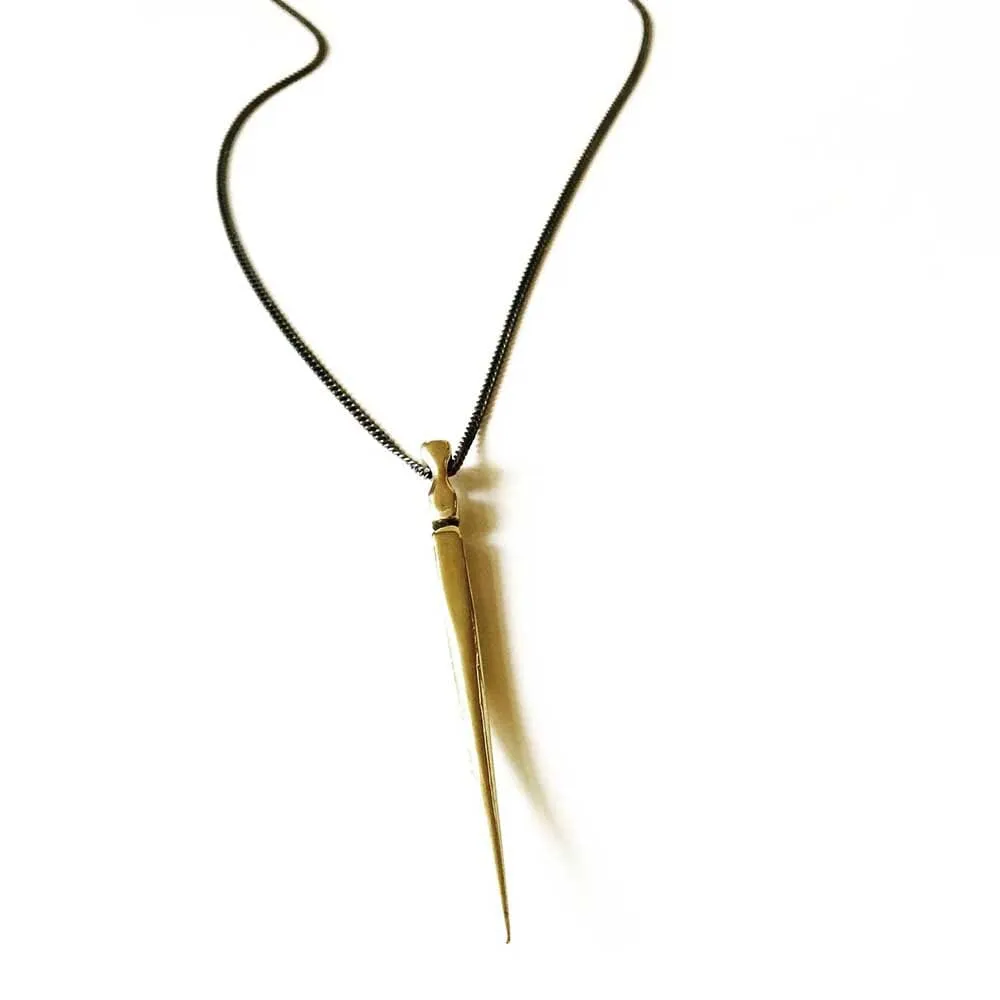 Long Sword Necklace in Bronze