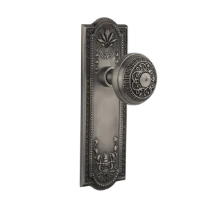 Meadows Long Plate with Egg & Dart Knob in Antique Pewter