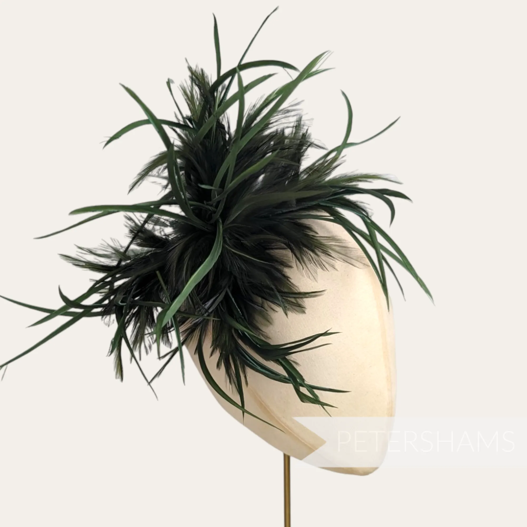 Mega Fluffy Hackle & Goose Biot Feather Hat Mount