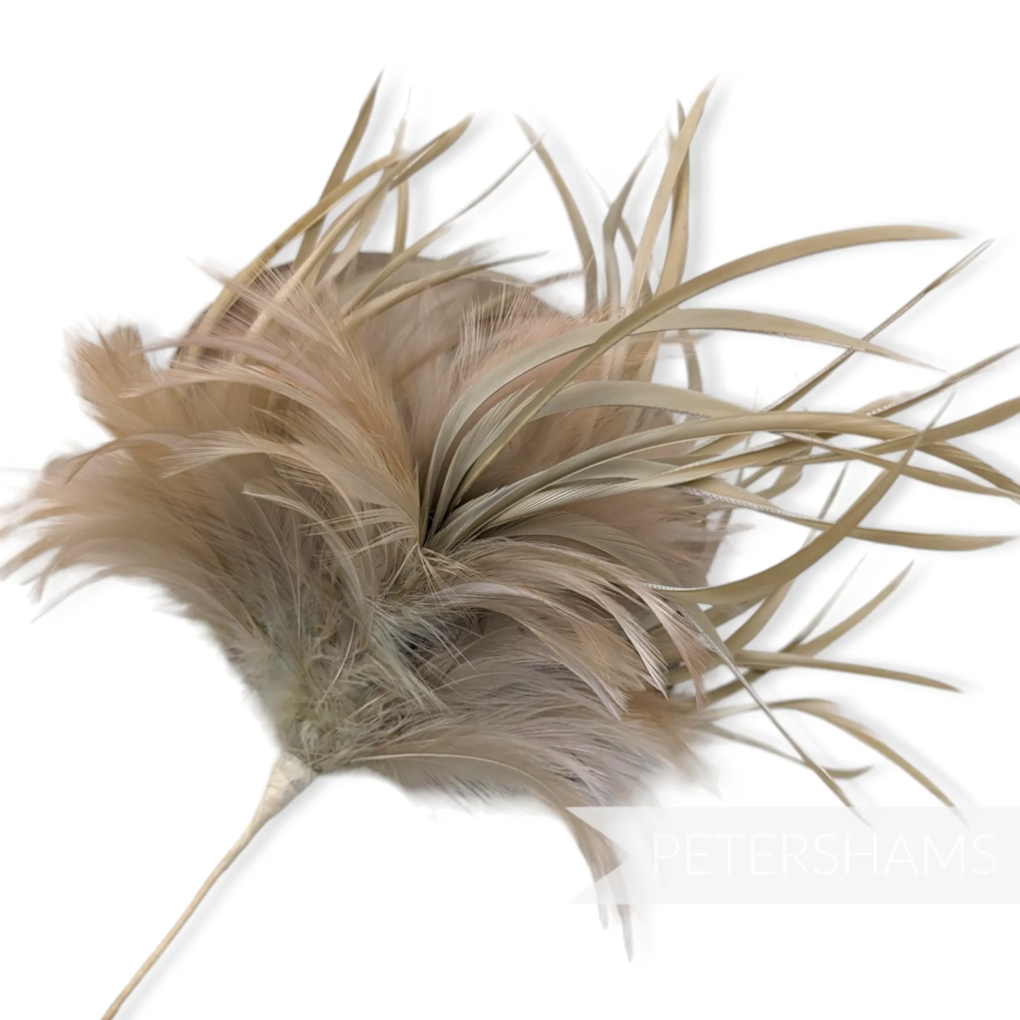 Mega Fluffy Hackle & Goose Biot Feather Hat Mount
