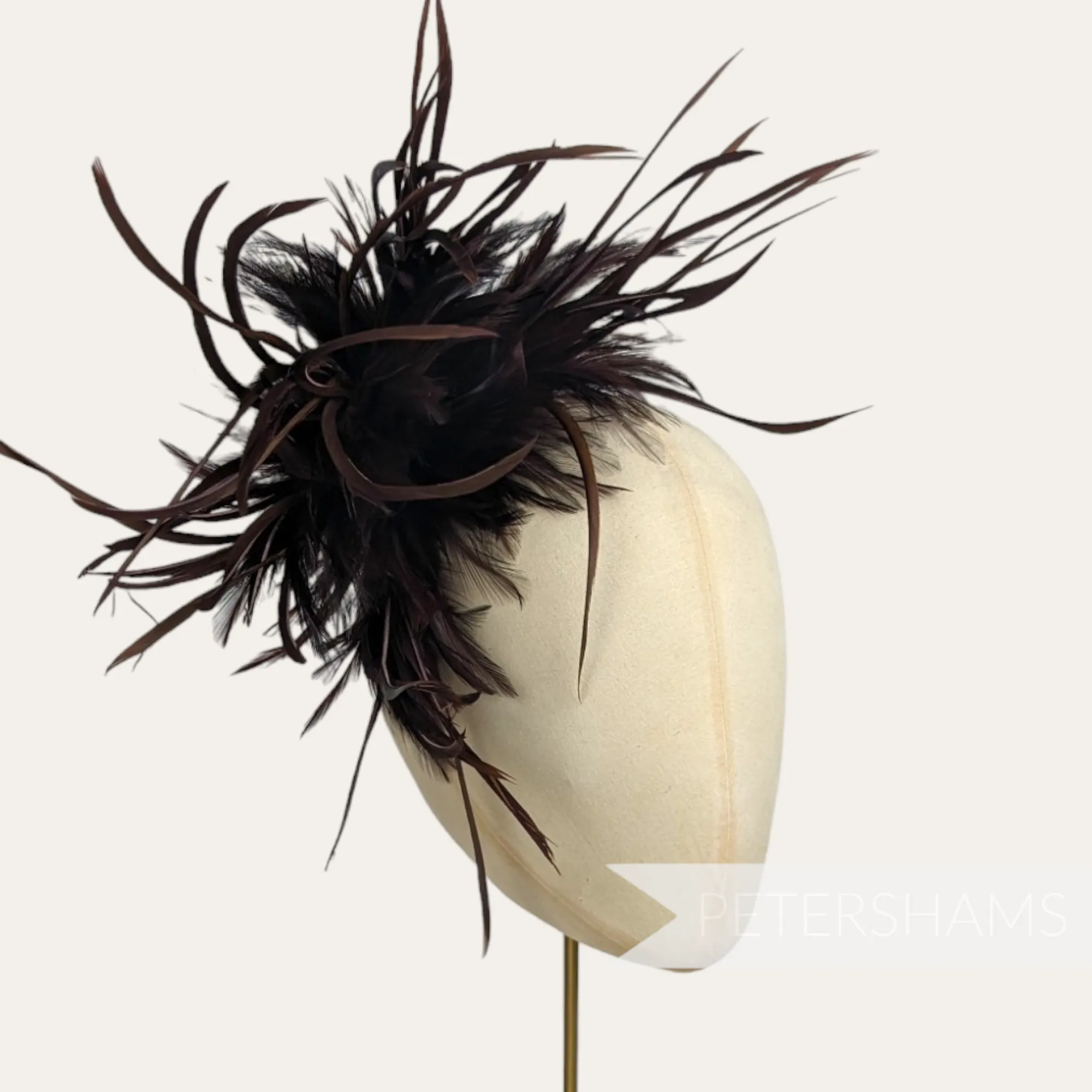 Mega Fluffy Hackle & Goose Biot Feather Hat Mount