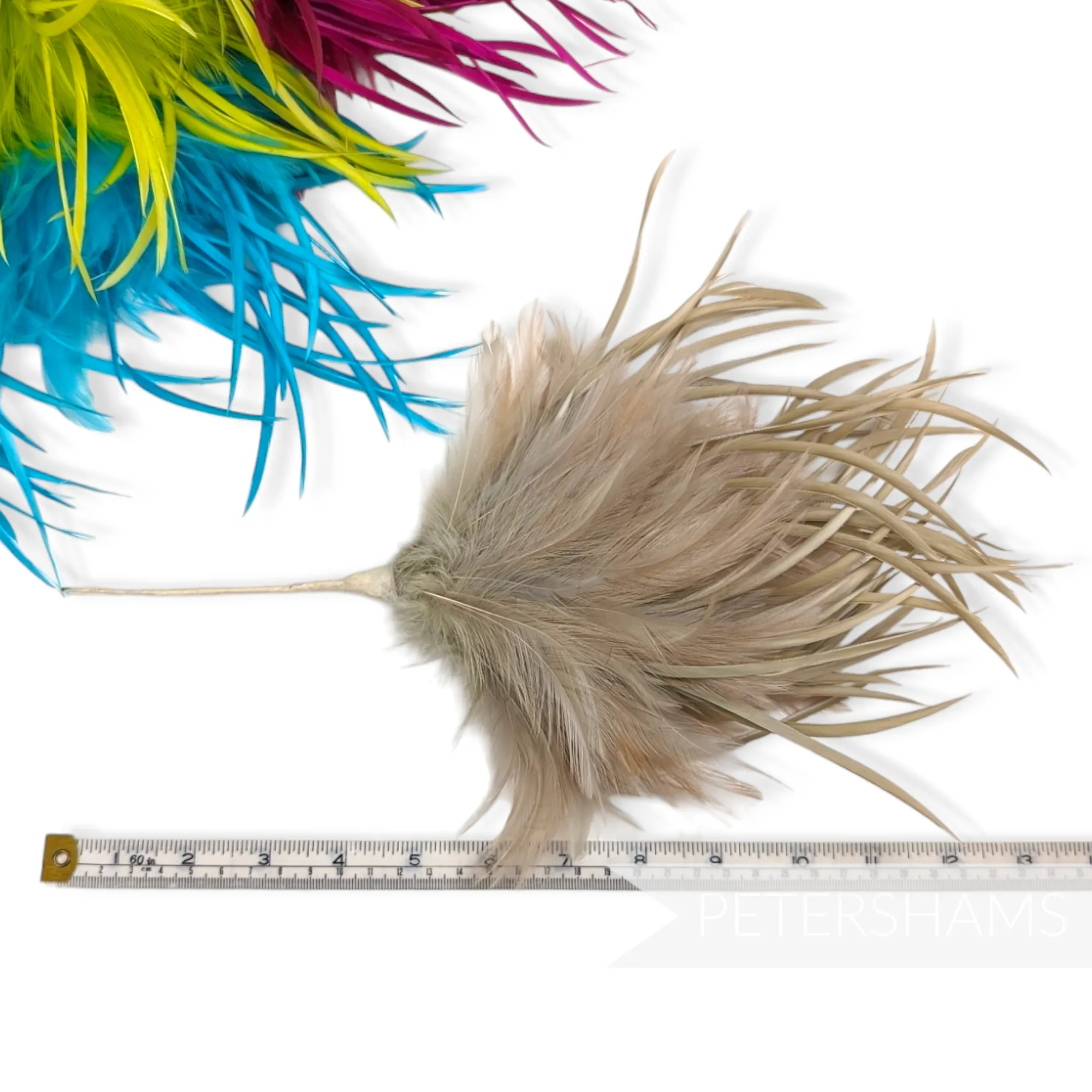 Mega Fluffy Hackle & Goose Biot Feather Hat Mount